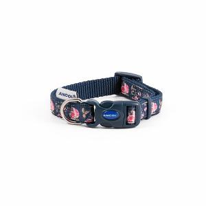 Ancol Adjustable Fashion Collar Navy Rose