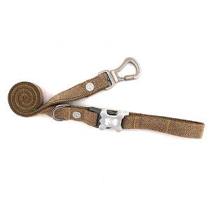 Hugo & Hudson Caramel Check Herringbone Tweed Lead