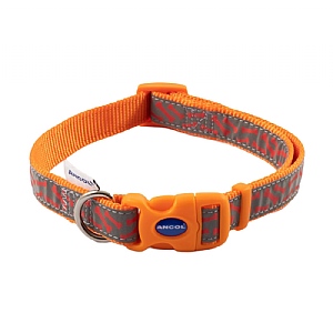 Ancol Bone Dog Collar (Various Sizes) - Orange