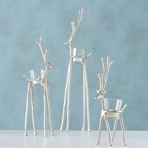 Deer Silver Tealight Holder