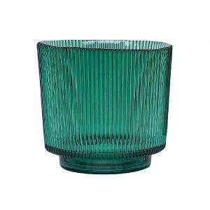 Ivyline Emerald Glass Candle Holder