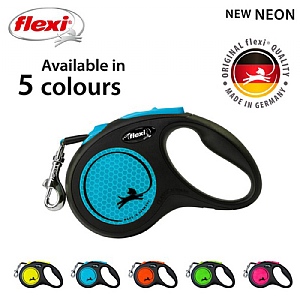 Flexi New Neon Tape Dog Lead (5m) Assorted Colours - Small