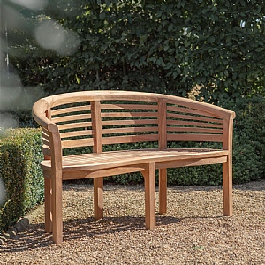 Bramblecrest Pimlico Banana Bench with Cushion