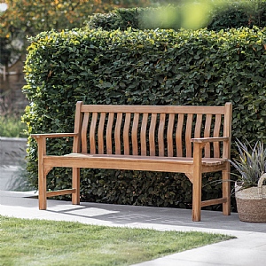 Bramblecrest Curved Back 3 Seat Bench with Cushion