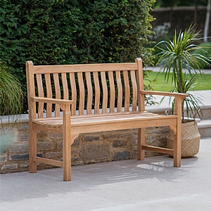 Bramblecrest Curved Back 2 Seat Bench with Cushion