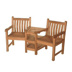 Bramblecrest Tete a Tete Bench with Cushions