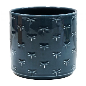 Ivyline Arley Dragonfly Pot Cover Blue (Various Sizes)