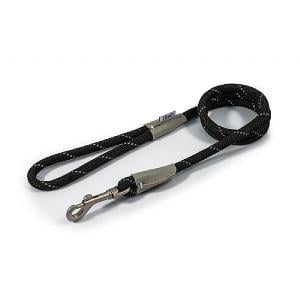 Ancol Viva Rope Lead Reflective Black