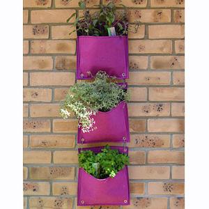 VegTrug Living Wall Felt 3 Pockets Planter