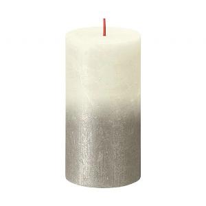 Bolsius Rustic Metallic Candle - Faded Soft Pearl Champagne (Various Sizes)