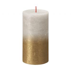 Bolsius Rustic Metallic Candle - Faded Sandy Grey Gold (Various Sizes)