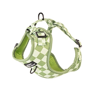 Pawsome Paws Boutique Green Checkered Adjustable Harness (Various Sizes)