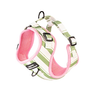Pawsome Paws Boutique Green Striped Adjustable Harness (Various Sizes)