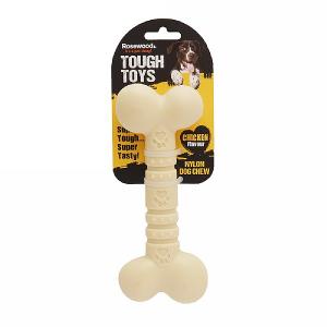 Rosewood Tough Toys Chicken Flavour Nylon Bone