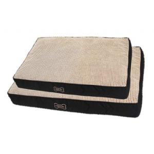 Snug & Cosy Rectangular Dog Cushion Beige / Black - Various Sizes