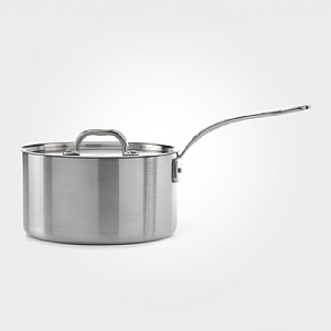 Samuel Groves Classic Stainless Steel 3-Ply Saucepan with lid (Various Sizes)