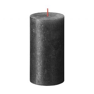 Bolsius Rustic Shimmer Metallic Candle - Anthracite (Various Sizes)