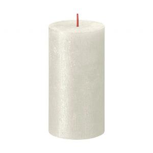 Bolsius Rustic Shimmer Metallic Candle - Ivory (Various Sizes)