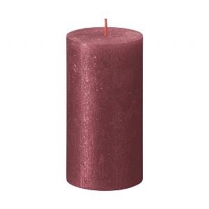Bolsius Rustic Shimmer Metallic Candle - Red (Various Sizes)