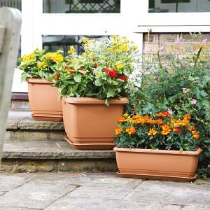 Stewart Garden Self Watering Balconniere Square Planter 30cm (Various Colours)