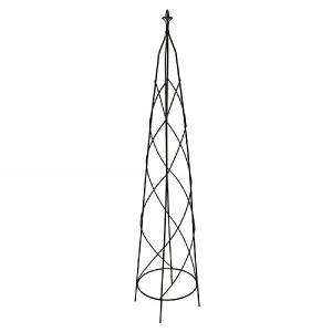 Nostell Steel Garden Obelisk Black - Various sizes