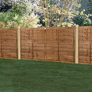 Forest 6ft x 3ft Brown Pressure Treated Superlap Fence Panel (1.83m x 0.91m)