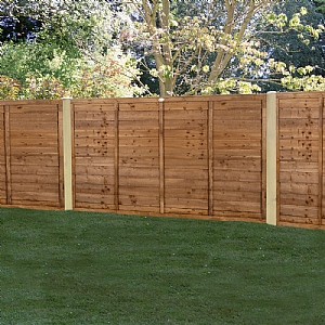 Forest 6ft x 4ft Brown Pressure Treated Superlap Fence Panel (1.83m x 1.22m)