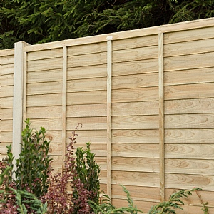 Forest 6ft x 5.5ft Pressure Treated Superlap Fence Panel (1.83m x 1.68m)