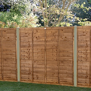 Forest 6ft x 5ft Brown Pressure Treated Superlap Fence Panel (1.83m x 1.52m)