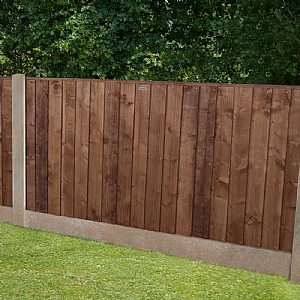 Forest 6ft x 3ft Brown Pressure Treated Closeboard Fence Panel (1.83m x 0.93m)