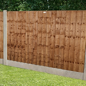 Forest 6ft x 4ft Brown Pressure Treated Closeboard Fence Panel (1.83m x 1.23m)