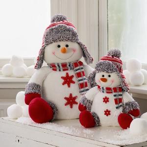 Sitting Snowman Christmas Figure