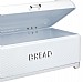 KitchenCraft Lovello Geometric Textured Bread Bin - Ice White