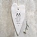 East of India 'I've Got You' Long Heart Ornament