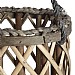Medium Wicker Lantern with Glass Hurricane