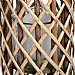 Medium Wicker Lantern with Glass Hurricane