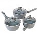 Salter 3pc Marblestone Non-Stick Saucepan Set