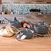 Salter 3pc Marblestone Non-Stick Saucepan Set