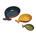Dexham Sintra Set of 3 Glazed Terracotta Fish Tapas Dishes