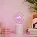 Steepletone Pink 'Gin' Screw Down LED Text Light Bulb
