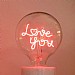 Steepletone 'Love You' Screw Down LED Text Light Bulb