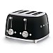 Smeg 4 Slice Toaster Black (TSF03BLUK)