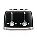 Smeg 4 Slice Toaster Black (TSF03BLUK)