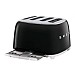 Smeg 4 Slice Toaster Black (TSF03BLUK)