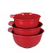 KitchenAid 3 Piece Nesting Mixing Bowl Set - Empire Red