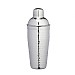 BarCraft Hammered-Steel Textured Cobbler-Style Cocktail Shaker 700ml