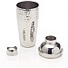 BarCraft Hammered-Steel Textured Cobbler-Style Cocktail Shaker 700ml