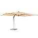 Bramblecrest Worcester Rectangular 4x3m Sand Cantilever Parasol with Base
