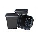Garland 25cm Square Tomato Pots Black - (Pack of 3)
