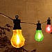 Noma 10 LED Multicoloured Connectable Edison Bulb Festoon Lights